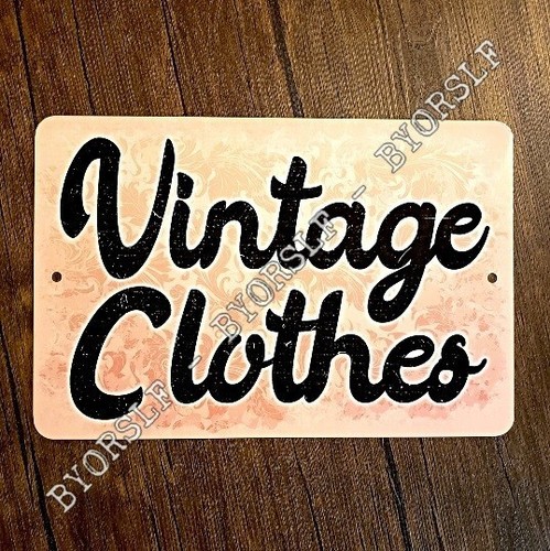 Vintage clothes metal sign - vintage,