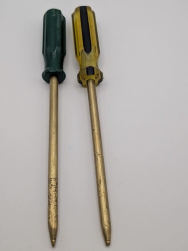 Vintage brass push rod - push,